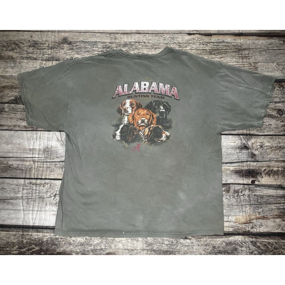 Vintage Alabama Crimson Tide Hunting Team T Shirt XXL Dogs Y2K